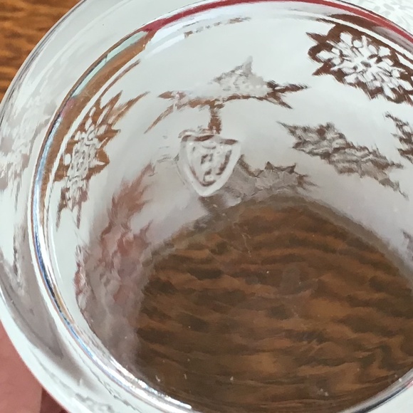 Vintage Federal Glass Frosted Atomic Snowflake Tumblers Set of 4 EUC - Picture 8 of 13